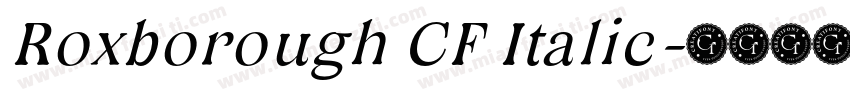 Roxborough CF Italic字体转换
